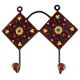 Brown Ceramic Floral Tile Hook
